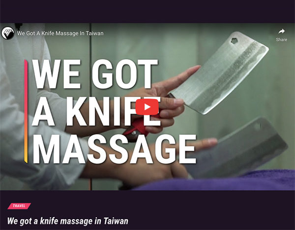Goldthread Knife Massage in Taiwan Taipei Ximen with Olivia Wu