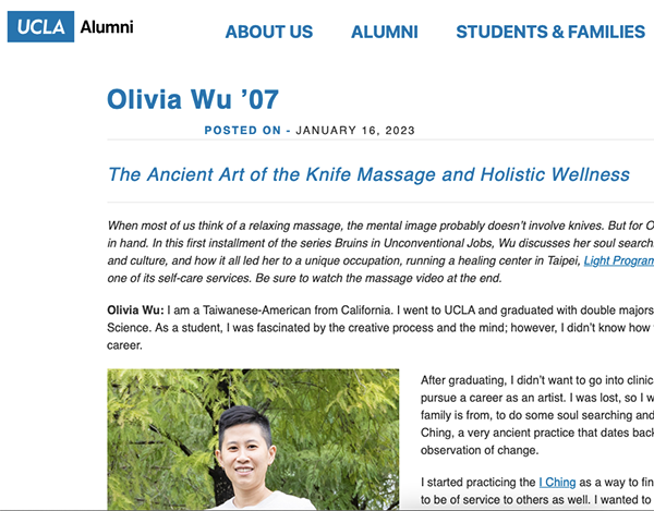 UCLA Olivia Knife Massage I Ching
